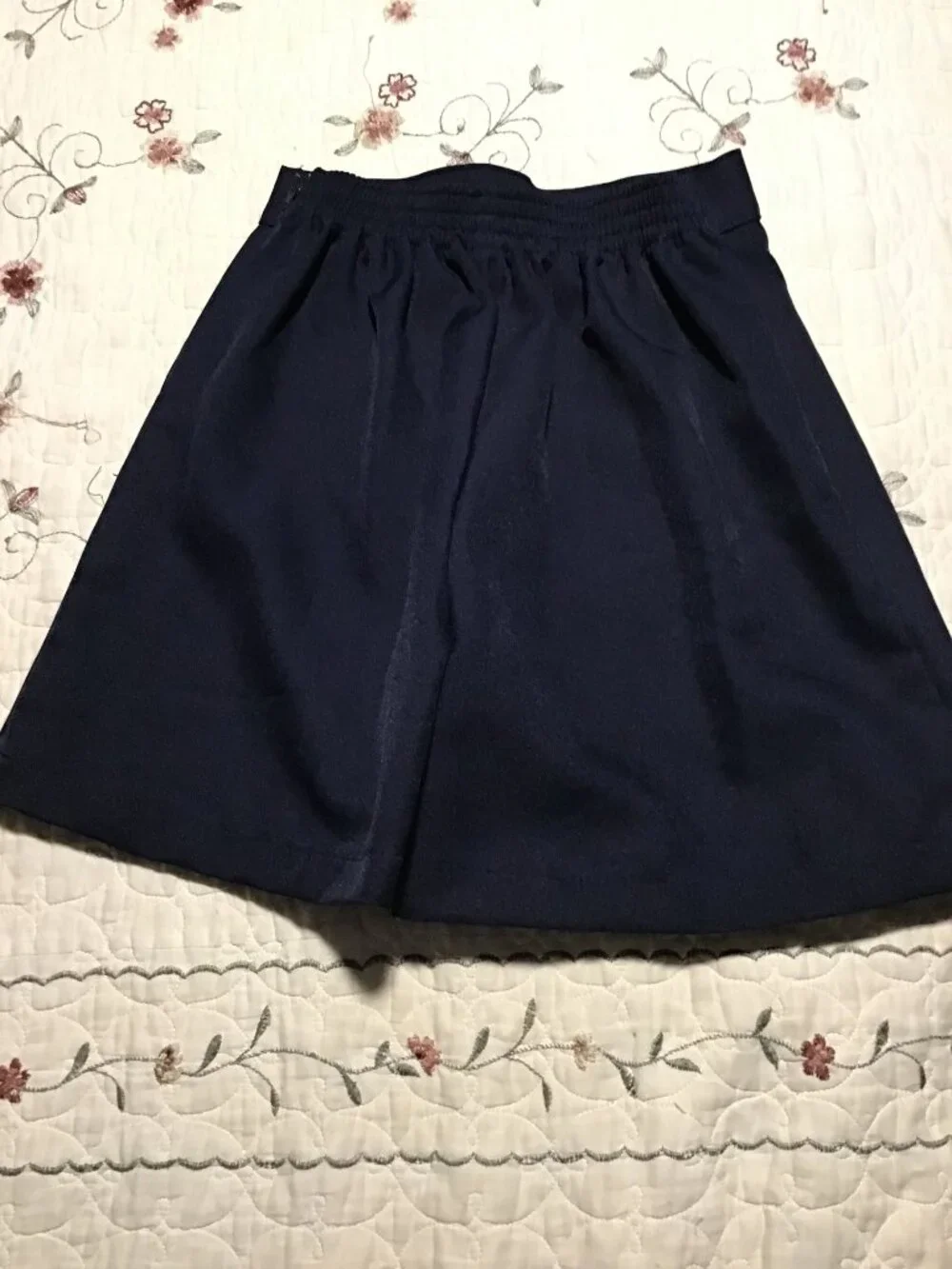 Navy French Toast Front-Pleated Skirt / Scooter--Size 10; Great Shape